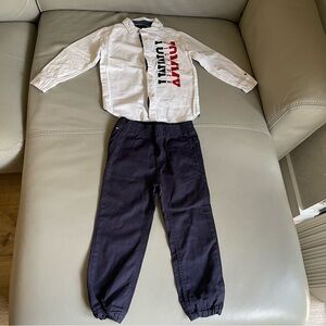 Tommy Hilfiger White and Navy Kids Set